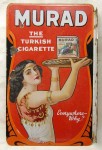 Murad Turkish Cigarettes Porcelain Flange Sign