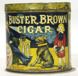 Buster Brown Cigar Canister Advertising Tin