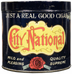 CIty National 50 Cigar Advertising Tin