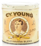 Cy Young Round Cigar Advertising Tin Mild Havana Blend