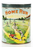 Home Run Round Cigar Advertising Tin