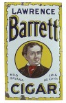 Lawrence Barrett Cigar Porcelain Sign