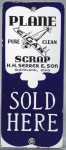 Plane Scrap Cigar Door Push Porcelain Sign