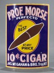 Prof Morse Porcelain Cigar Sign