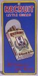 Recruit Little Cigars Tobacco Door Push Porcelain Sign