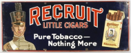 Recruit Little Cigars Porcelain Sign