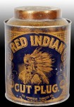 Red Indian Tobacco Canister Tin