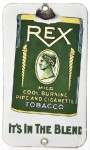 Rex Tobacco Door Push Advertising Porcelain Sign