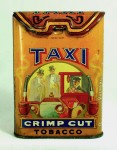 Taxi Crimp Cut Vertical Pocket Advertising Tobacco Tin