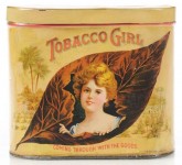 Tobacco Girl Cigar Advertising Tin