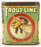 Trout-Line Smoking Tobacco Pocket Advertising Tin