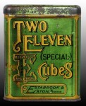 Two Eleven Special Cubes Vertical Pocket Advertising Tin