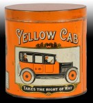 Yellow Cab Tobacco Canister Tin